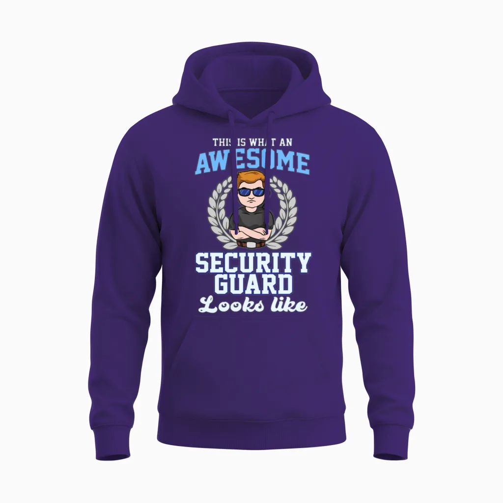 Awesome Security Guard Unisex Hoodie in Purple