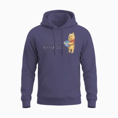 Disney 100 Anniversary Winnie the Pooh D100 Quote with You Unisex Hoodie - Heather Sport Dark Navy