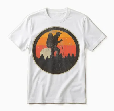 Camping Hiking Backpacking Outdoor Wilderness Unisex T-Shirt - White
