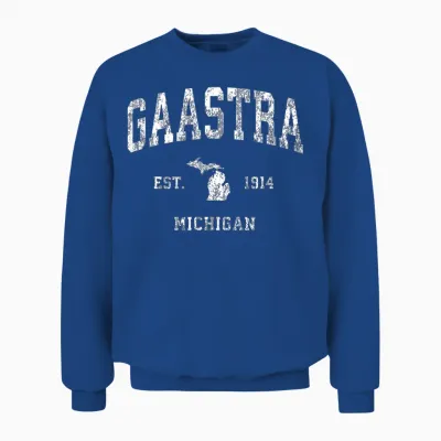 Gaastra Michigan Mi Athletisches Sportdesign Im Vintage-Stil Unisex Sweatshirt - Royal