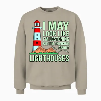 Funny Lighthouse Gift Unisex Sweatshirt - Sand