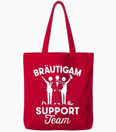 Team Bräutigam Support Team Junggesellenabschied Jga Tote Bags - Red