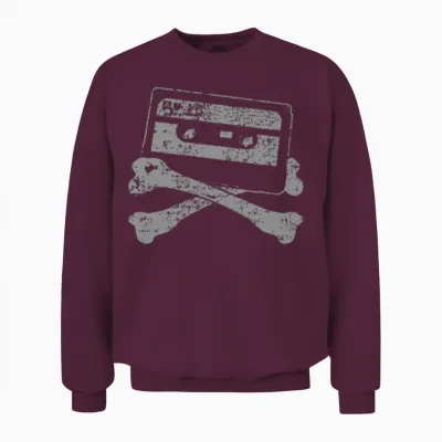 Cassette Tape Vintage Retro Unisex Sweatshirt - Maroon