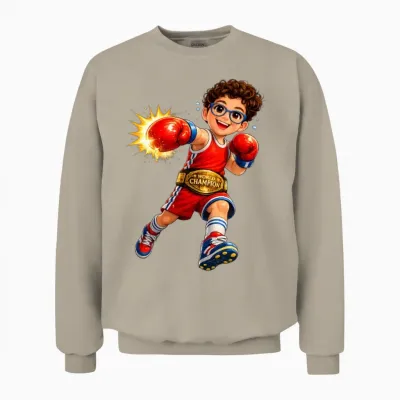 Little World Champion Boxer Unisex Sweatshirt - Sand