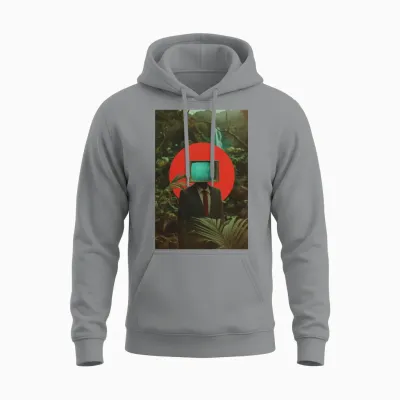 You're Offline - Retro Collage Unisex Hoodie - Sport Grey