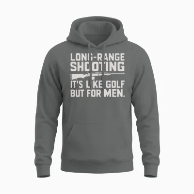 Long Range Shooting It S Like Golf But Unisex Hoodie - Graphite Heather