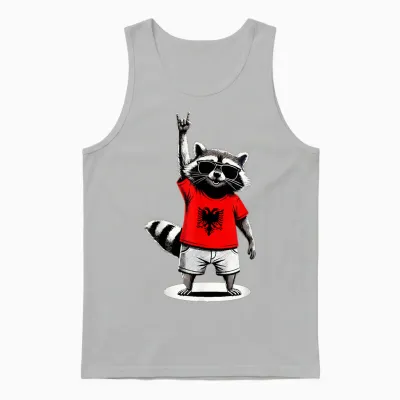 Drapeau Albanais Hommes Femmes Enfants Albanie Unisex Tank Top - Ash