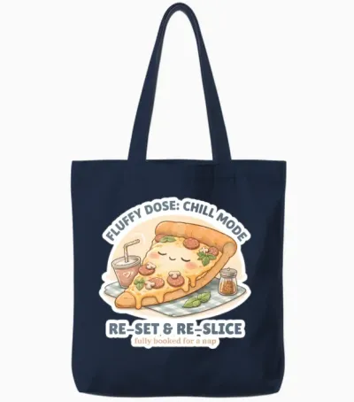 The Master of Chill Pizza – Official Fluffy Dose Tote Bags - Navy
