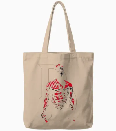 Marvel Comics Retro Daredevil in Red Shadows Tote Bags - Natural