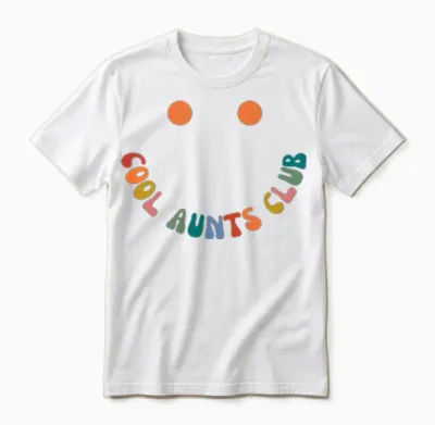 Retro Groovy Cool Aunts Club Funny Auntie Women Cool Aunt Unisex T-Shirt - White