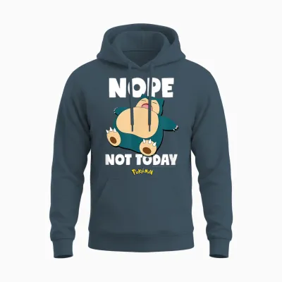 Pokémon - Nope Not Today Snorlax Unisex Hoodie - Dark Heather