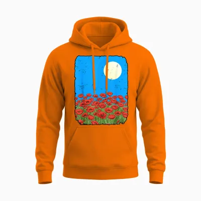 Coquelicots Unisex Hoodie - Safety Orange