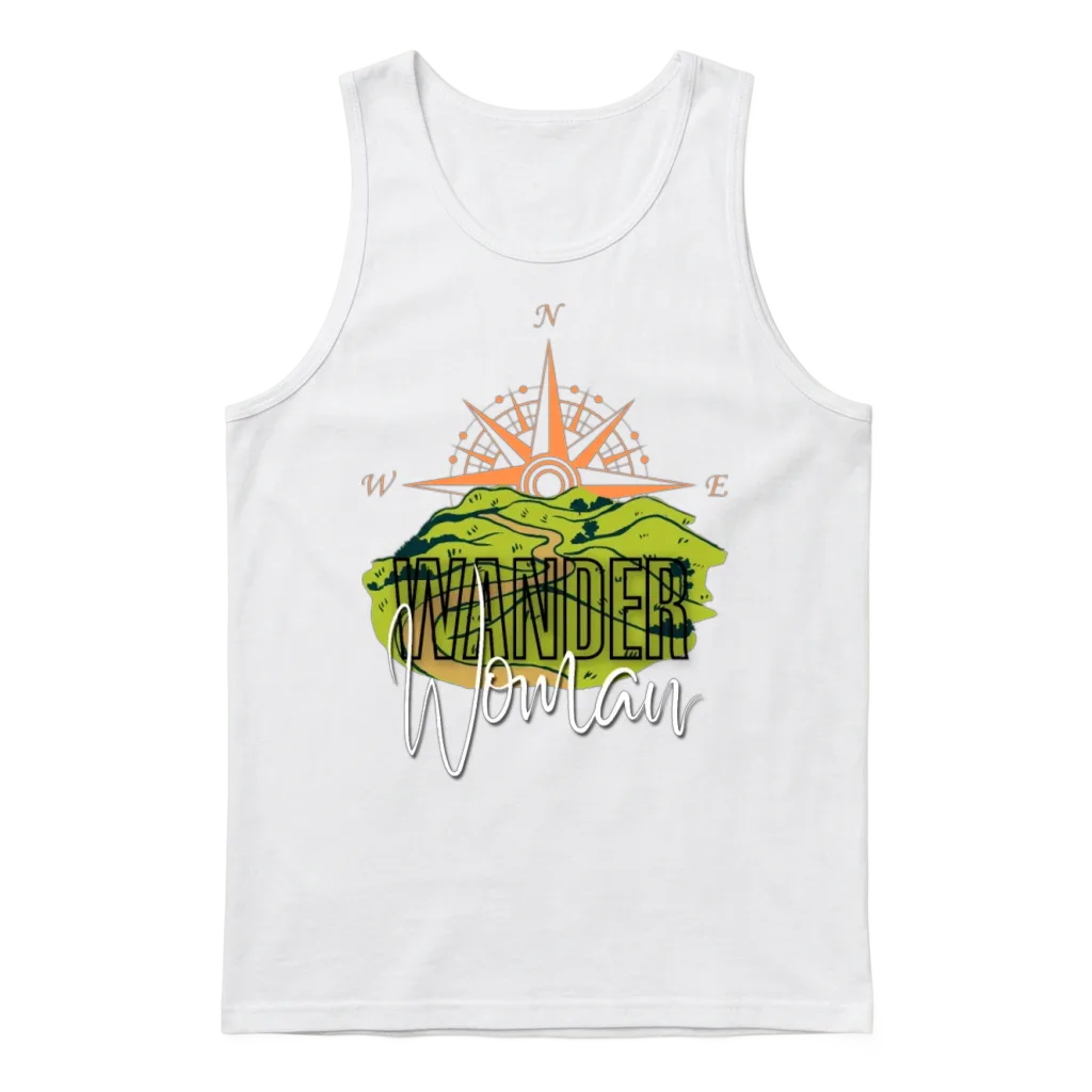 Wander Woman Hiking & Outdoors Unisex Tank Top - White