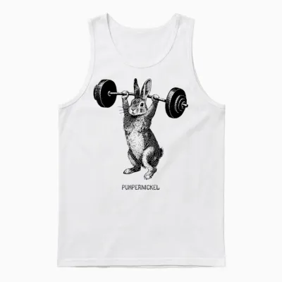 Osterhase Gewichtheben Pumpernickel Hase Gym Fitness Unisex Tank Top - White