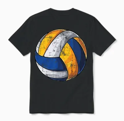 Volleyball Retro Unisex T-Shirt - Black