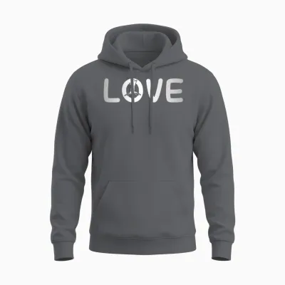 Hiking Love Unisex Hoodie - Charcoal