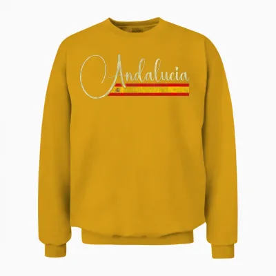 Andalucía España - Andalusia Spain Script Unisex Sweatshirt - Gold
