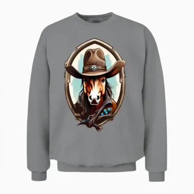 Captain Horse Unisex Sweatshirt - Sport Grey