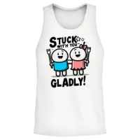 Stuck with You Badly Unisex Tank Top - White – 2
