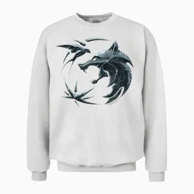 The Witcher Destiny Crest Officially Licensed Unisex Sweatshirt - White