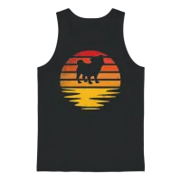 Pug Retro Unisex Tank Top - Black – 1