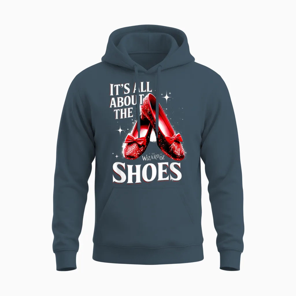 Ruby a Slipper It All About Shoes Wizard 0f O Z Unisex Hoodie in Dark Heather