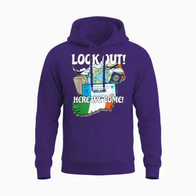 Schauen Sie Sich Irland An, Wir Kommen Passende Familienurlaubsreise Unisex Hoodie - Purple