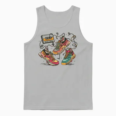 Retro Shoes Unisex Tank Top - Ash