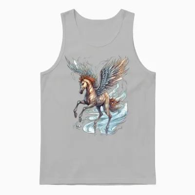 Pegasus Winged Horse Horses Mythology Fantasy Art Unisex Tank Top - Ash