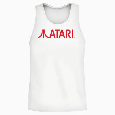 Atari Games Red Retro Vintage Gaming Fun Arcade Look T-Shirt, Black Unisex Tank Top - White