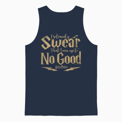 Harry Potter I Am Up to No Good Unisex Tank Top - Navy