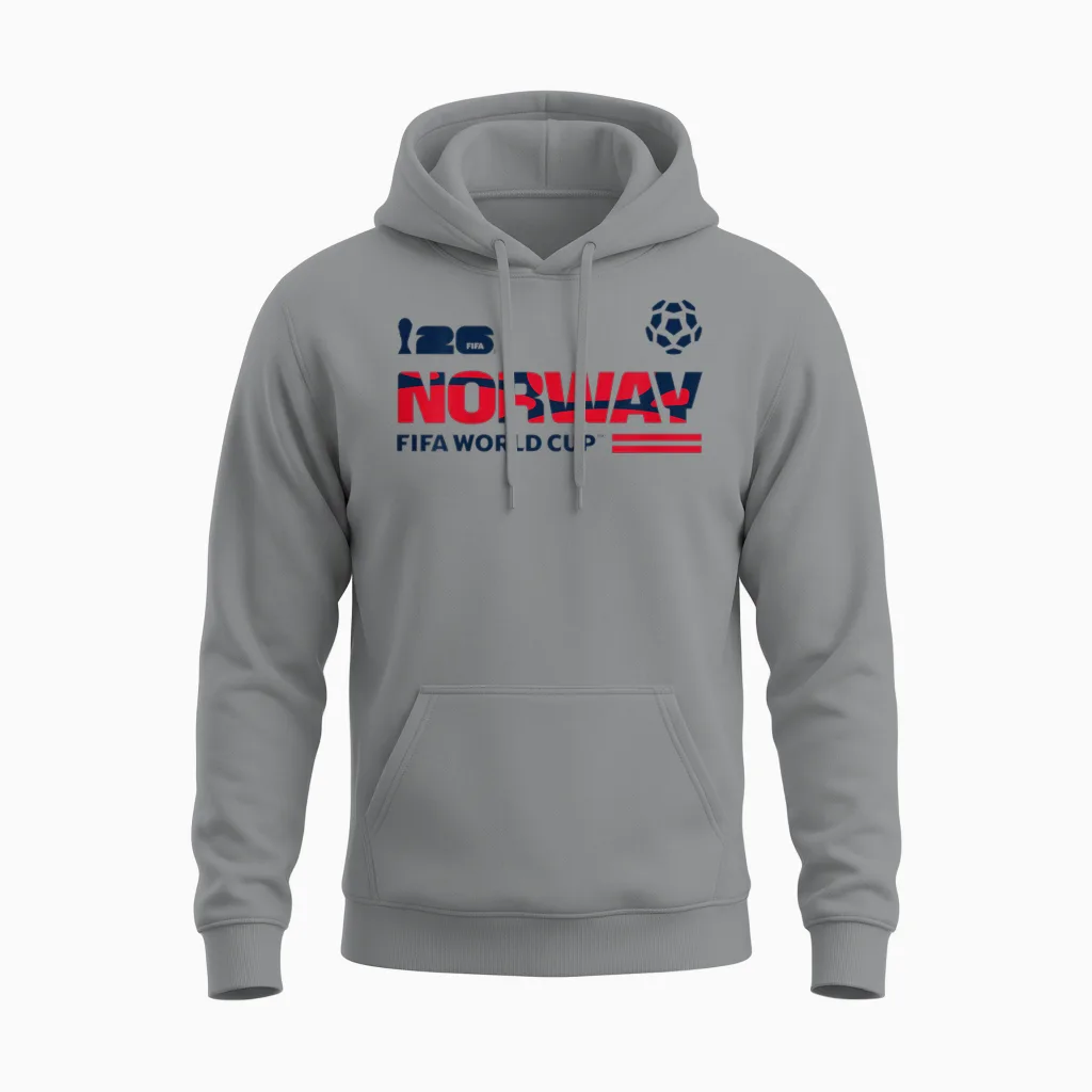 Kids Fifa World Cup26 Qualifier Norway Unisex Hoodie in Sport Grey