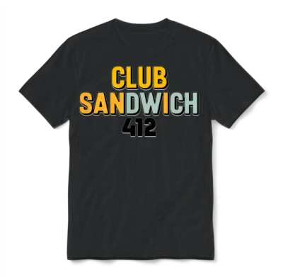 Club Sandwich Retro Unisex T-Shirt - Black