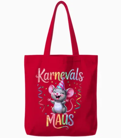 Carnival Mouse Cute Fancy Dress Motif for Women and Children Tote Bags - Red
