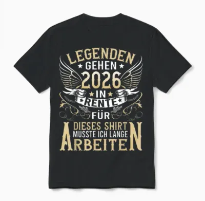 Legendary Pensioners Sayings Retirement 2026 Permanent Holiday Retirement Unisex T-Shirt - Black