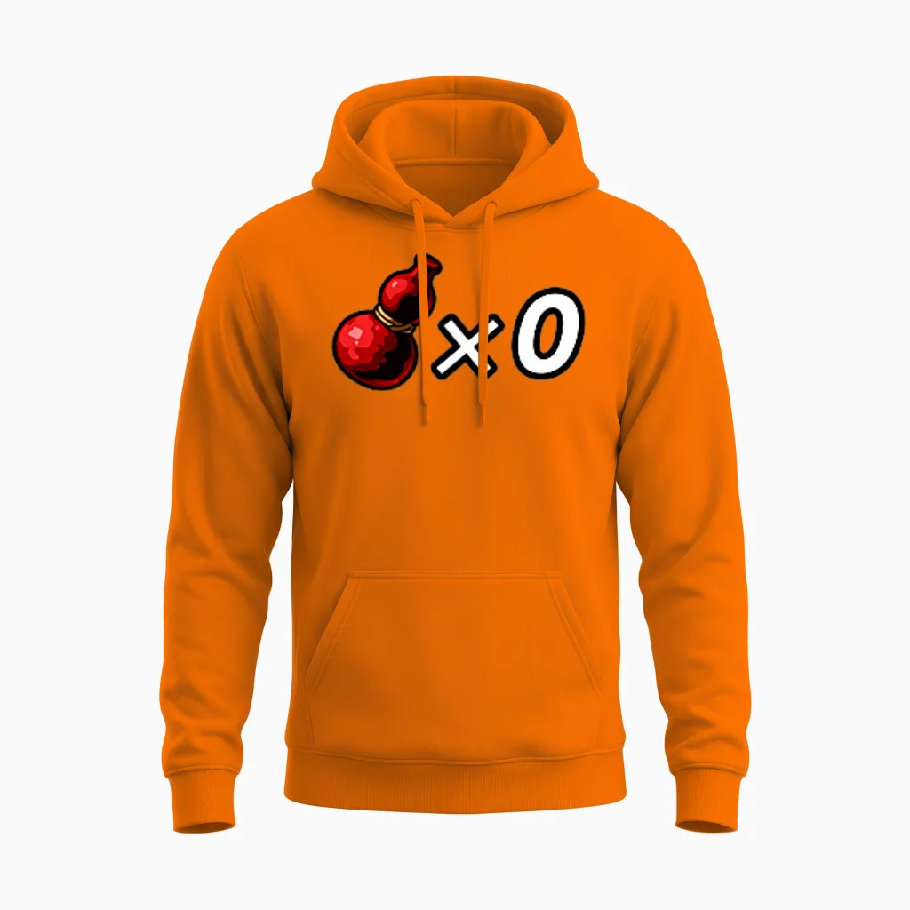 Motif Marque De Saké X 0 Unisex Hoodie in Safety Orange
