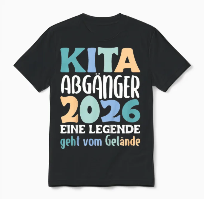 Kita Abgänger 2026 Eine Legende Geht Vom Gelände Abschied Unisex T-Shirt in Black