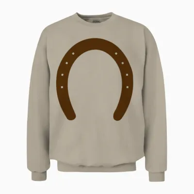 Horse Shoe Silhouette Unisex Sweatshirt - Sand
