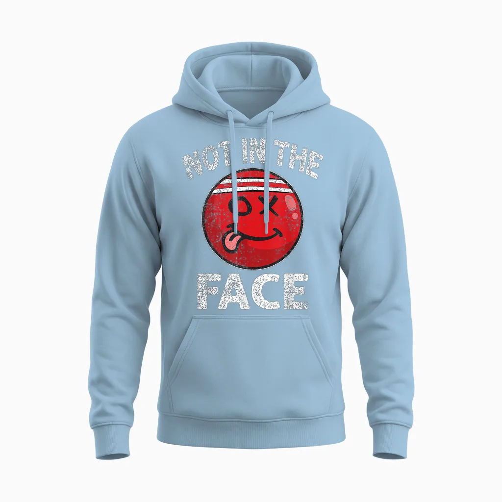 Nicht in Das Gesicht Roter Völkerball Brennball Unisex Hoodie in Light Blue
