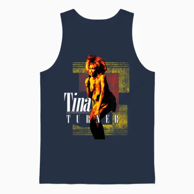 Tina Turner Rote Und Gelbe Blöcke Unisex Tank Top - Navy