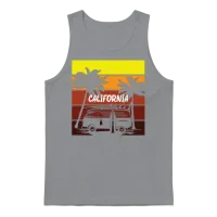 Surfing Surfboard Surfer Water Sport California Unisex Tank Top - Sport Grey – 1