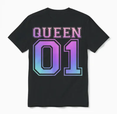 Queen 01 Couple Partner Love Gift Valentine Lover Unisex T-Shirt - Black