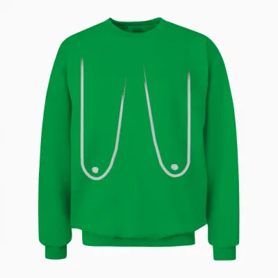 Funny Woman Boobs Grandma Breast Titties Nipple Unisex Sweatshirt - Irish Green