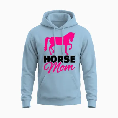 Horse Unisex Hoodie - Light Blue
