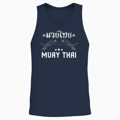 Muay Thai Thai Boxing Unisex Tank Top - Navy