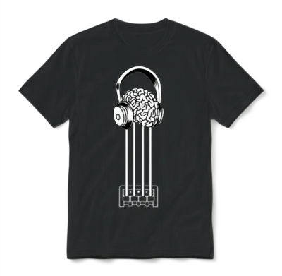 Brained Bass Guitar Unisex T-Shirt - Black