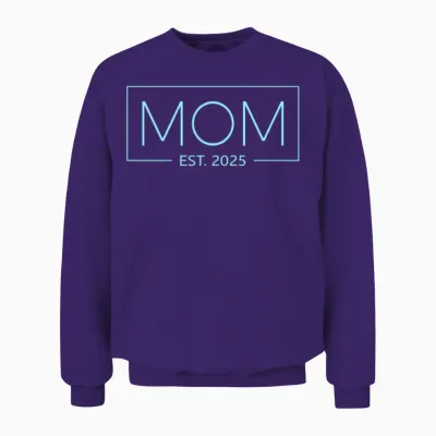 Boy Mom Est. 2025 Boy Mother 2025 Boy Mom 2025 Unisex Sweatshirt - Purple