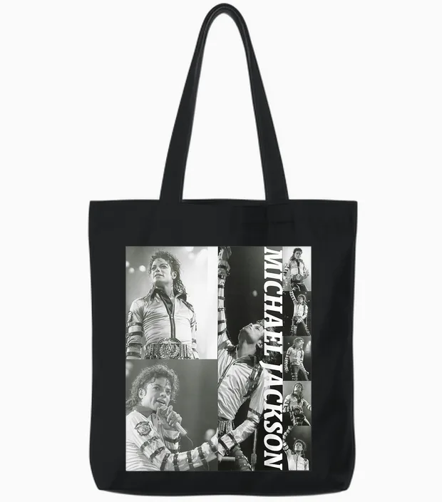 Michael Jackson 012 Tote Bags in Black