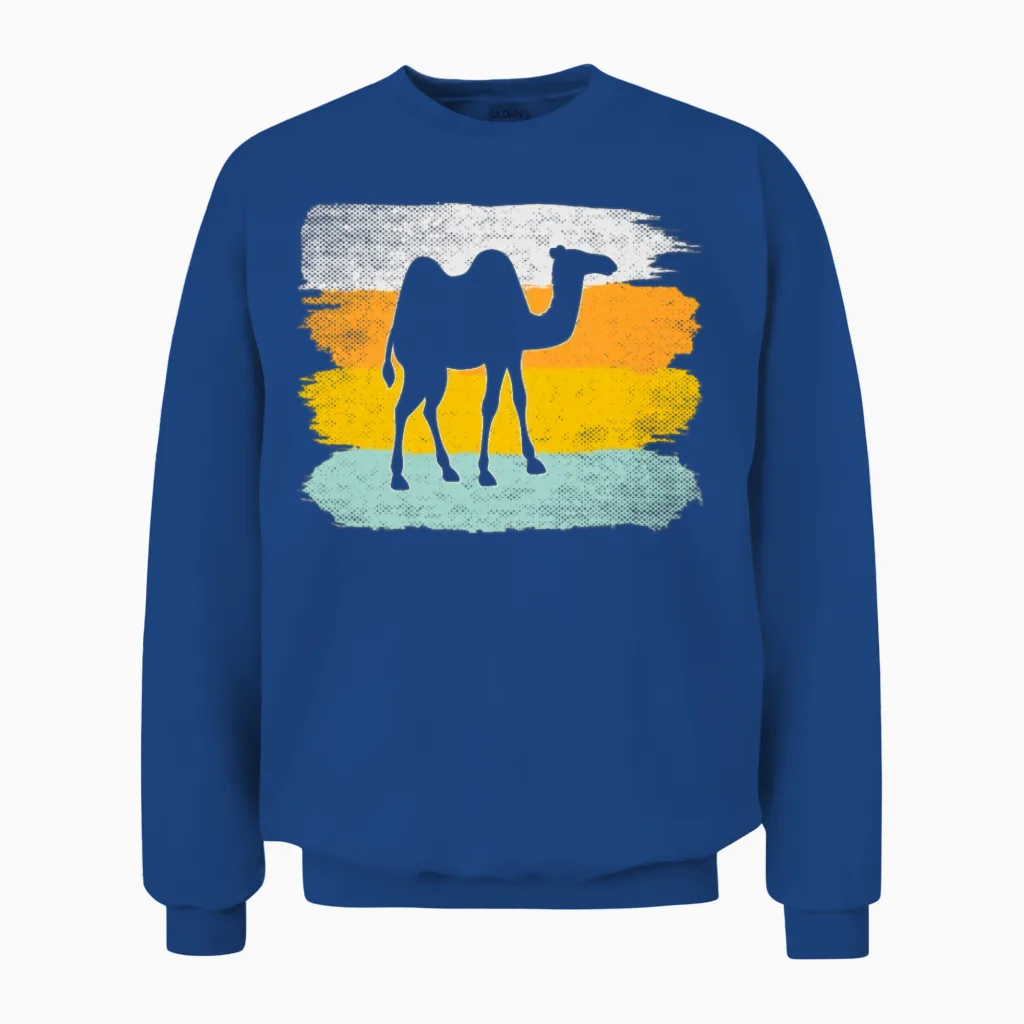 Camel Retro Unisex Sweatshirt in Royal