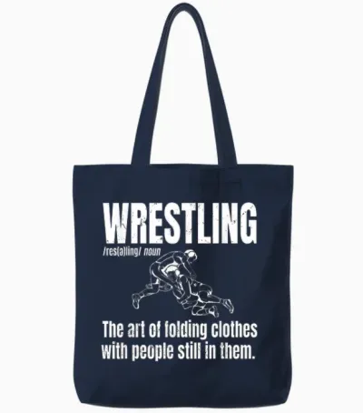 Definition of Wrestling Funny Wrestler Definition Tote Bags - Navy